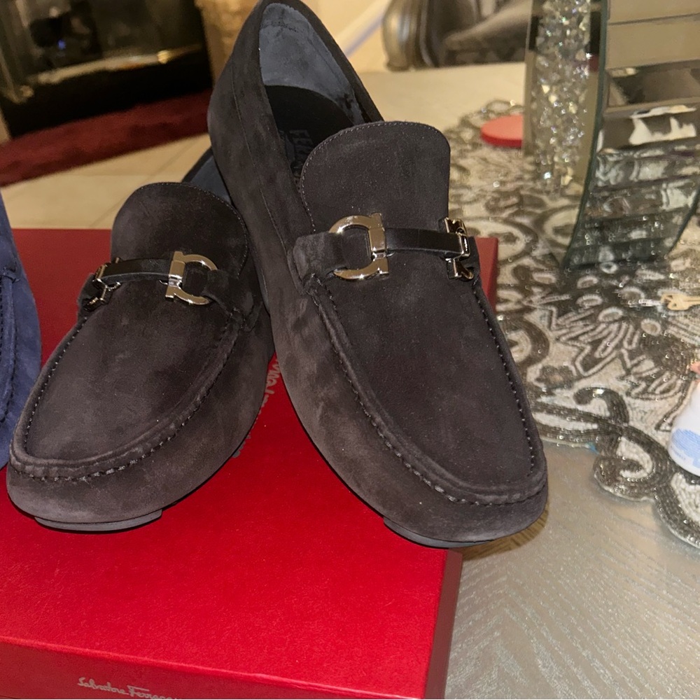 Men Ferragamo Suede Loafer
